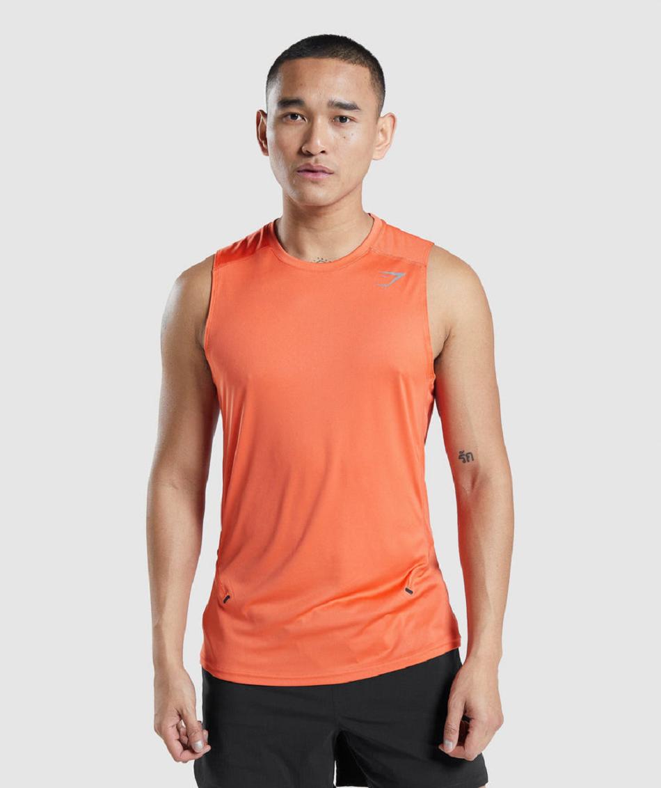 Camiseta Tirantes Gymshark Speed Evolve Hombre Naranjas | CO 3206MQZ